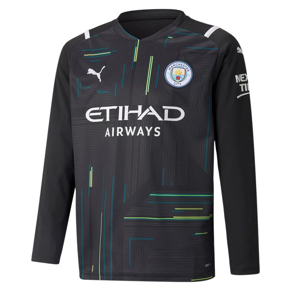 Tailandia Camiseta Manchester City Portero ML 2021 2022 Negro